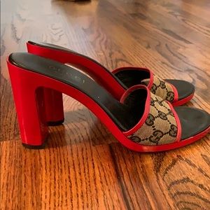 Gucci Shoes - Gucci monogram mule heel Gucci Shoes - Gucci monogram mule heel